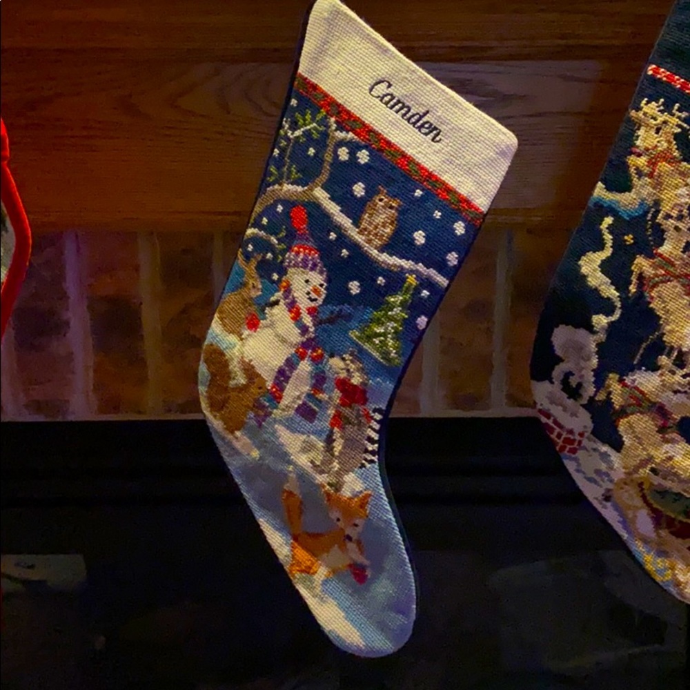 L L Bean Needlepoint Stocking
